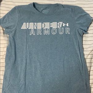 Blue under armor tee shirt